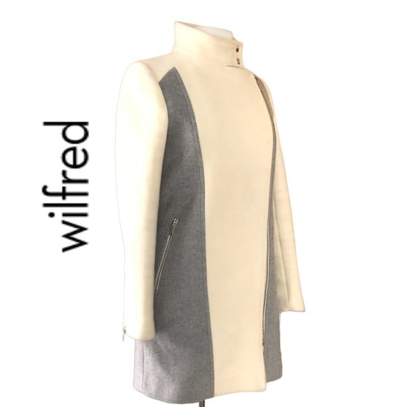 WILFRED Cream Grey CASHMERE WOOL Coat - Picture 1 of 4